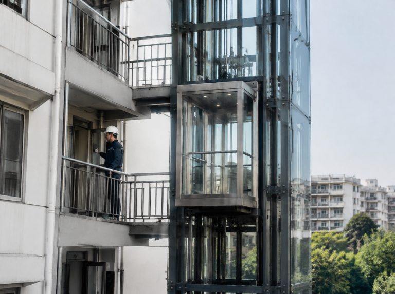 邢台旧楼加建观光电梯